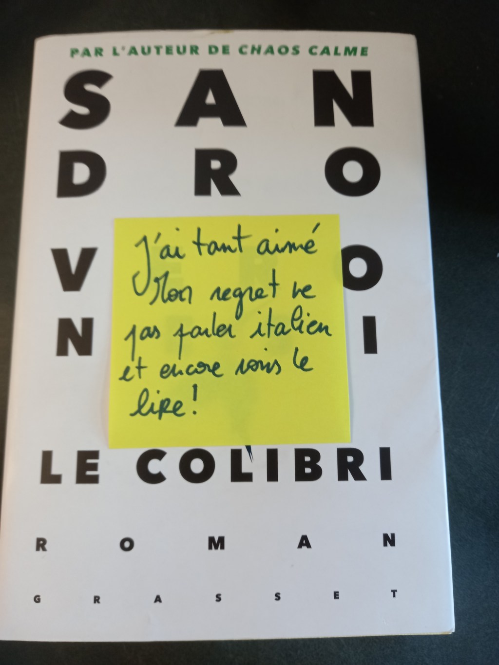 Le colibri de Sandro&nbsp;Veronesi